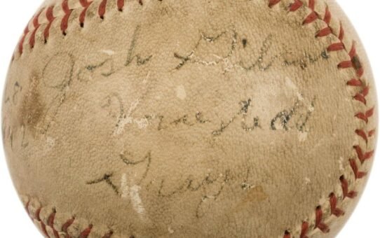 The Only Josh Gibson Single Signed Baseball On Earth PSA DNA & JSA COA - Autographed Baseballs
